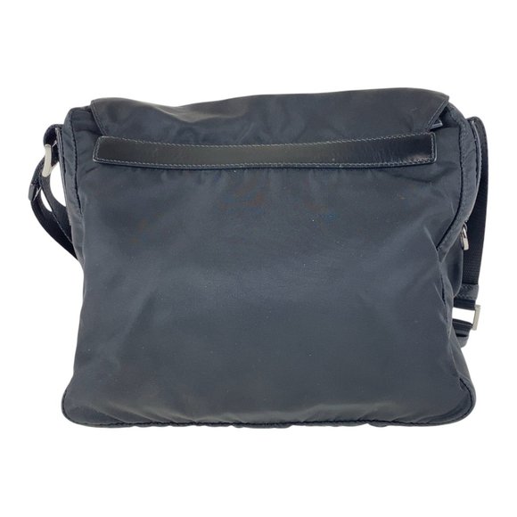 PRADA Tessuto Triangle Logo Plate Black Crossbody Bag - Picture 2 of 10